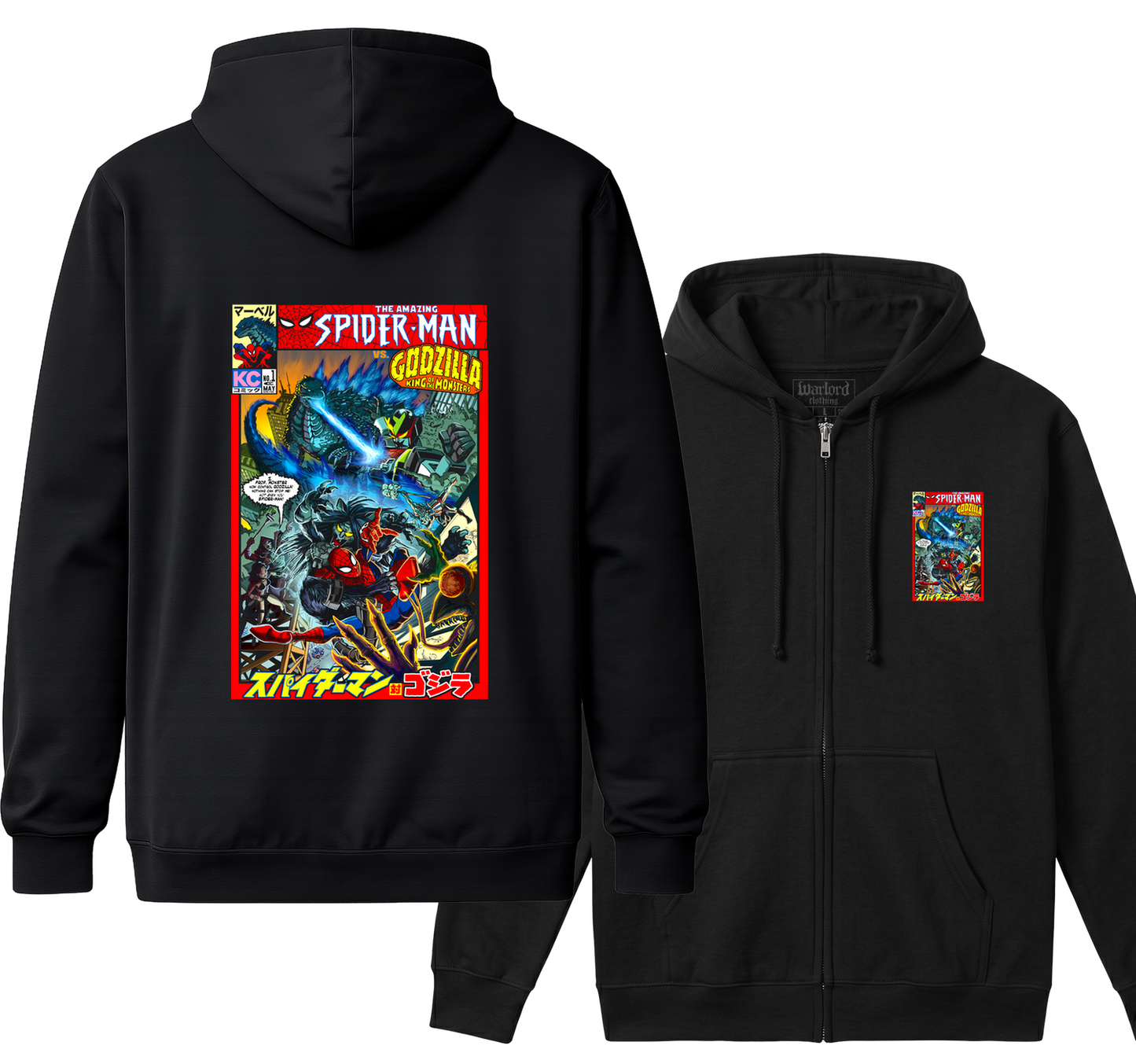 Godzilla VS Spiderman - Zipper Hoodie