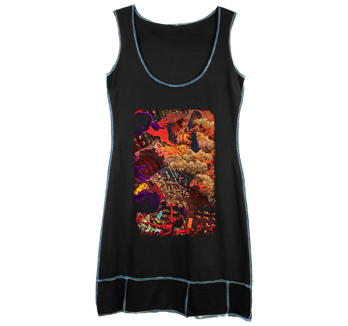Godzilla Burning - T-Shirt Dress