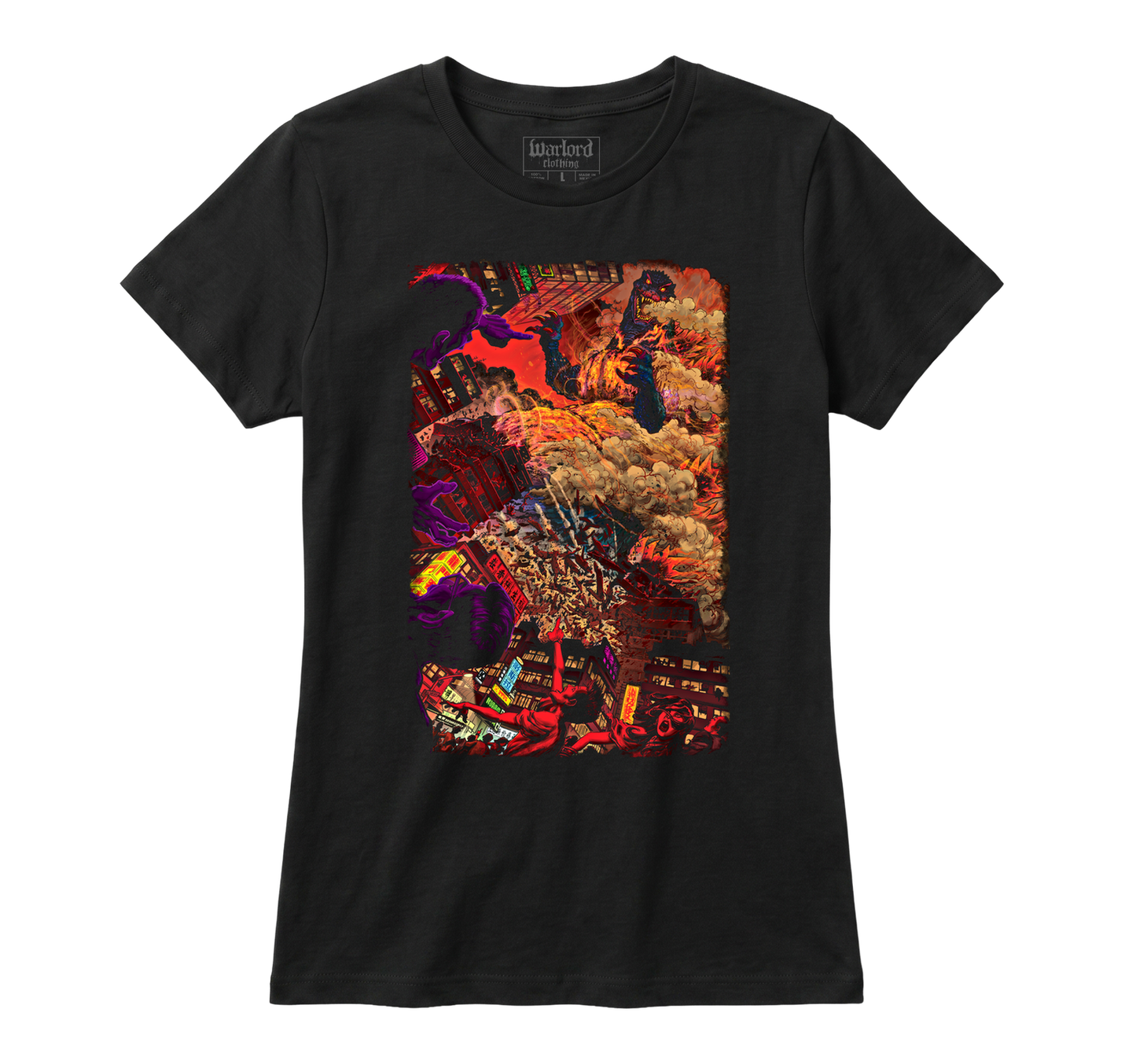 Godzilla Burning - Girlie Tee