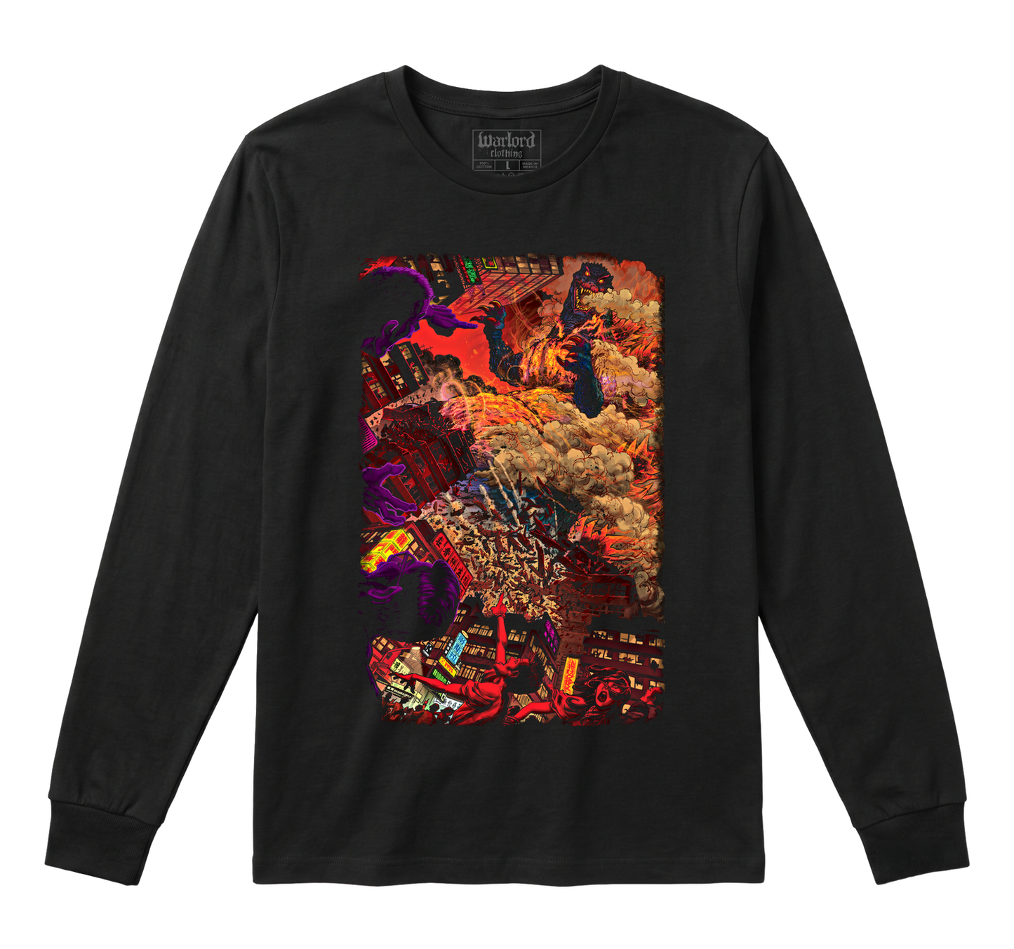 Godzilla Burning - Long Sleeve
