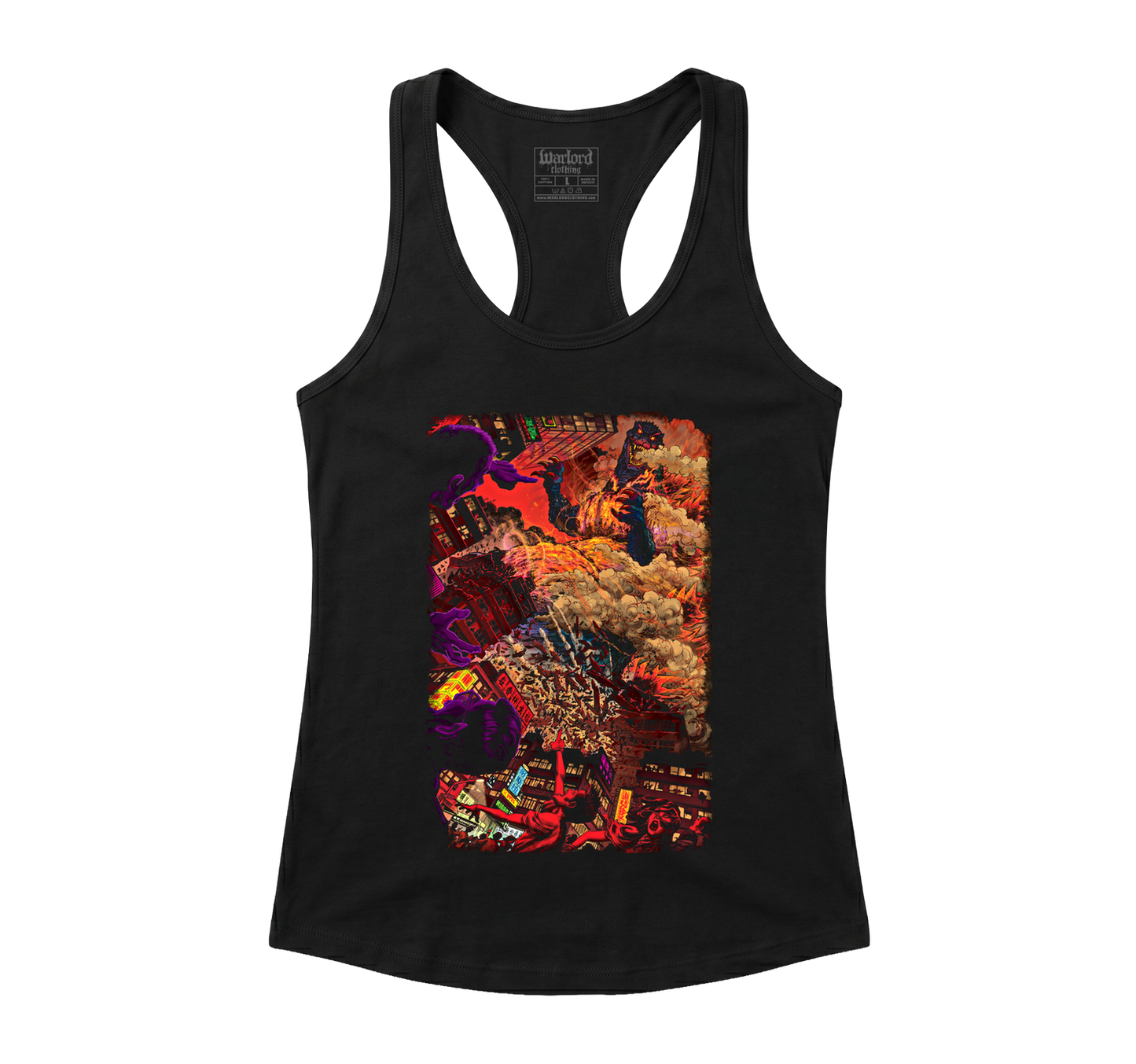 Godzilla Burning - Racerback Tank