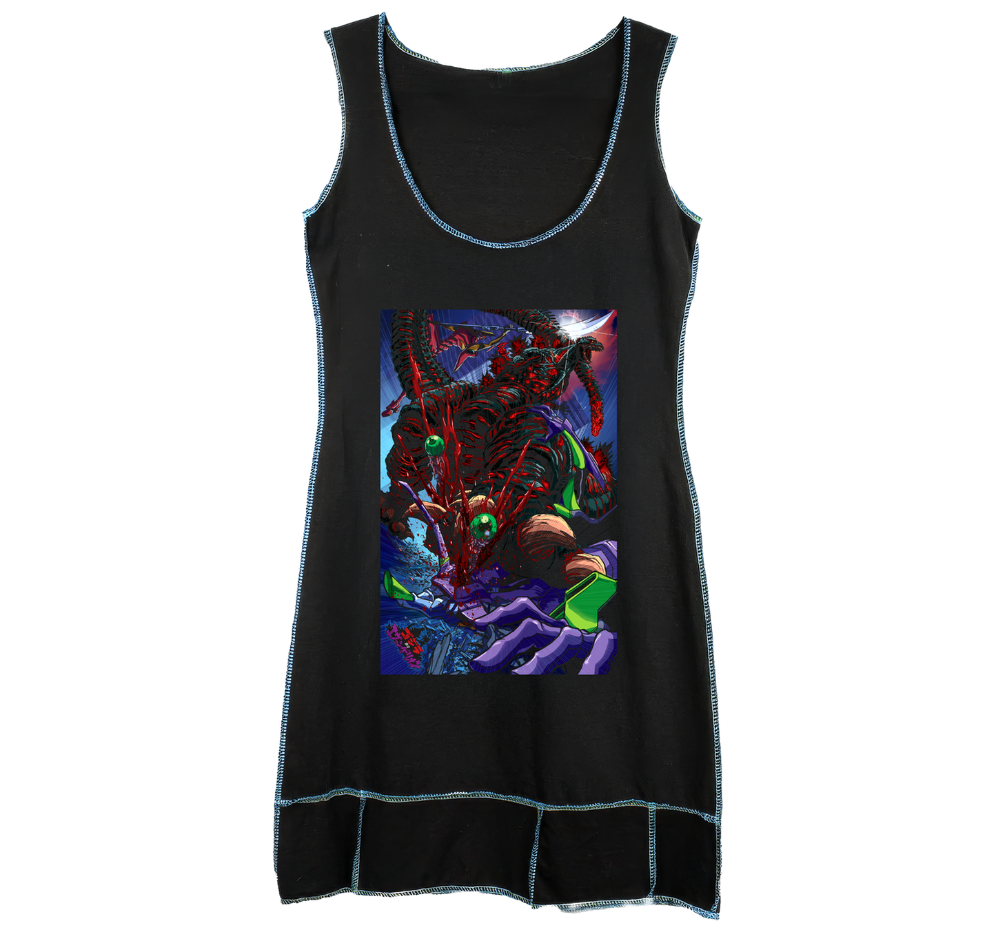Godzilla VS Evangalion - T-Shirt Dress