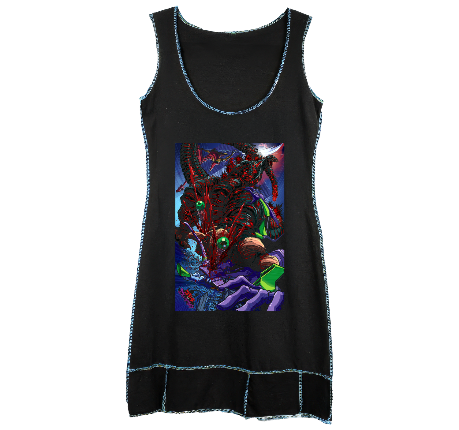 Godzilla VS Evangalion - T-Shirt Dress