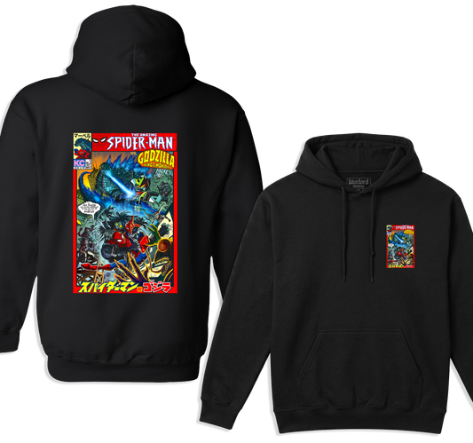 Godzilla VS Spiderman - Pullover Hoodie