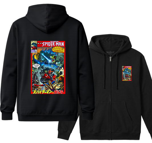 Godzilla VS Spiderman - Zipper Hoodie
