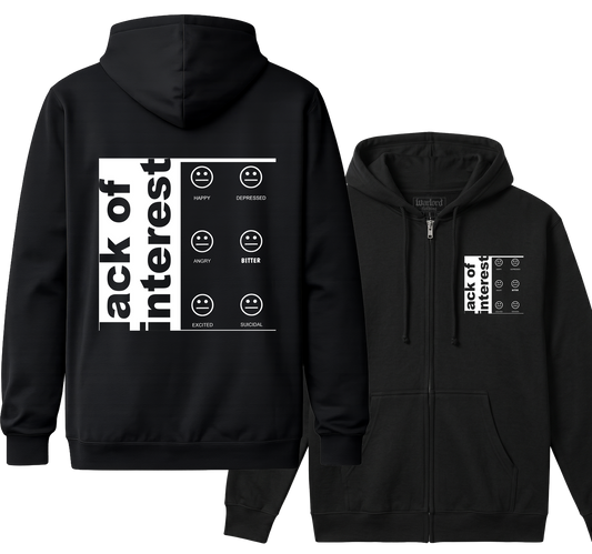 Lack Of Interest - Zipper Hoodie