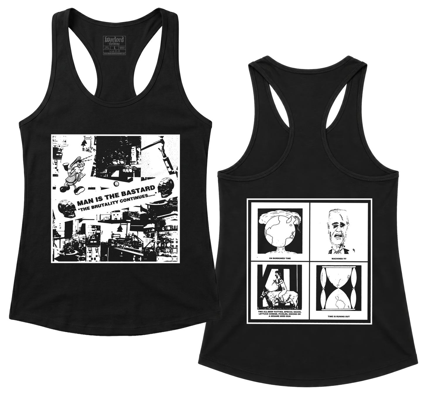 Man Is The Bastard - Racerback Tank