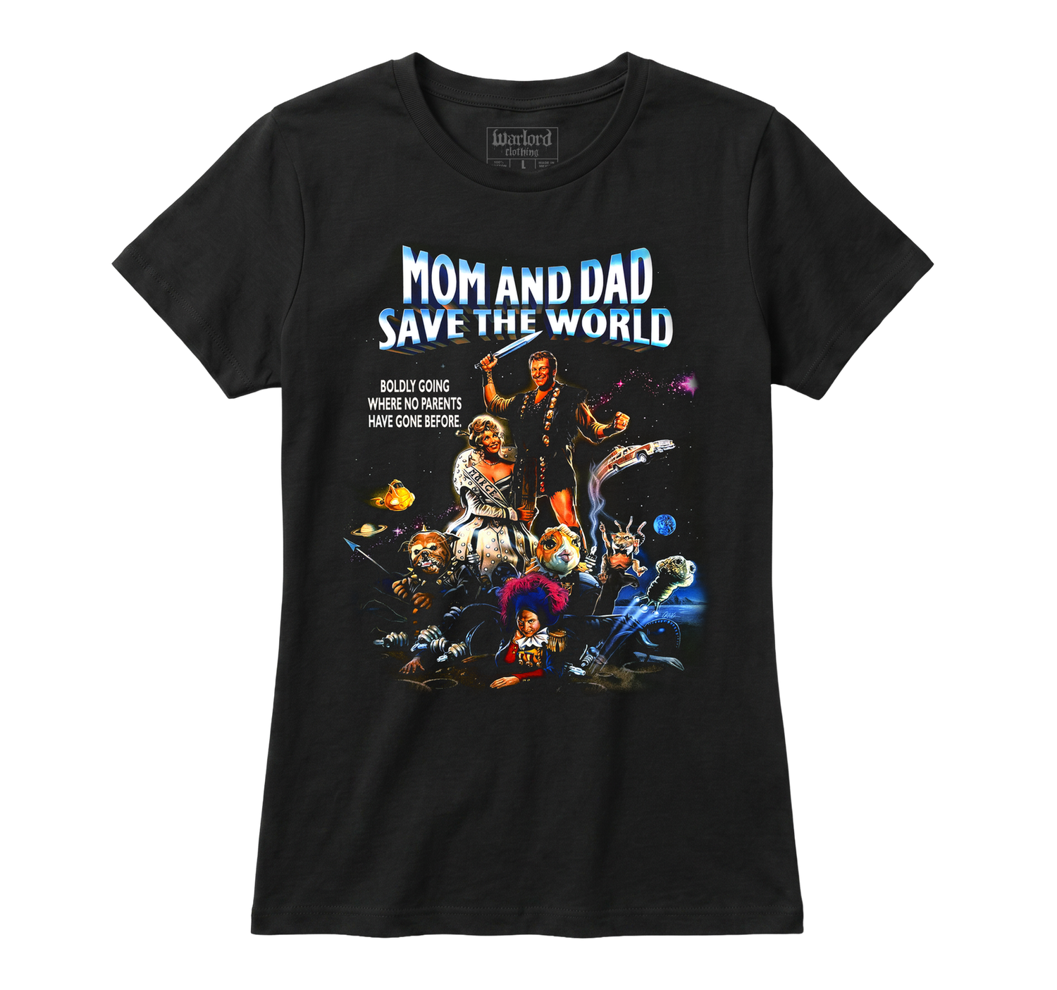 Mom and Dad Save The World - Girlie Tee