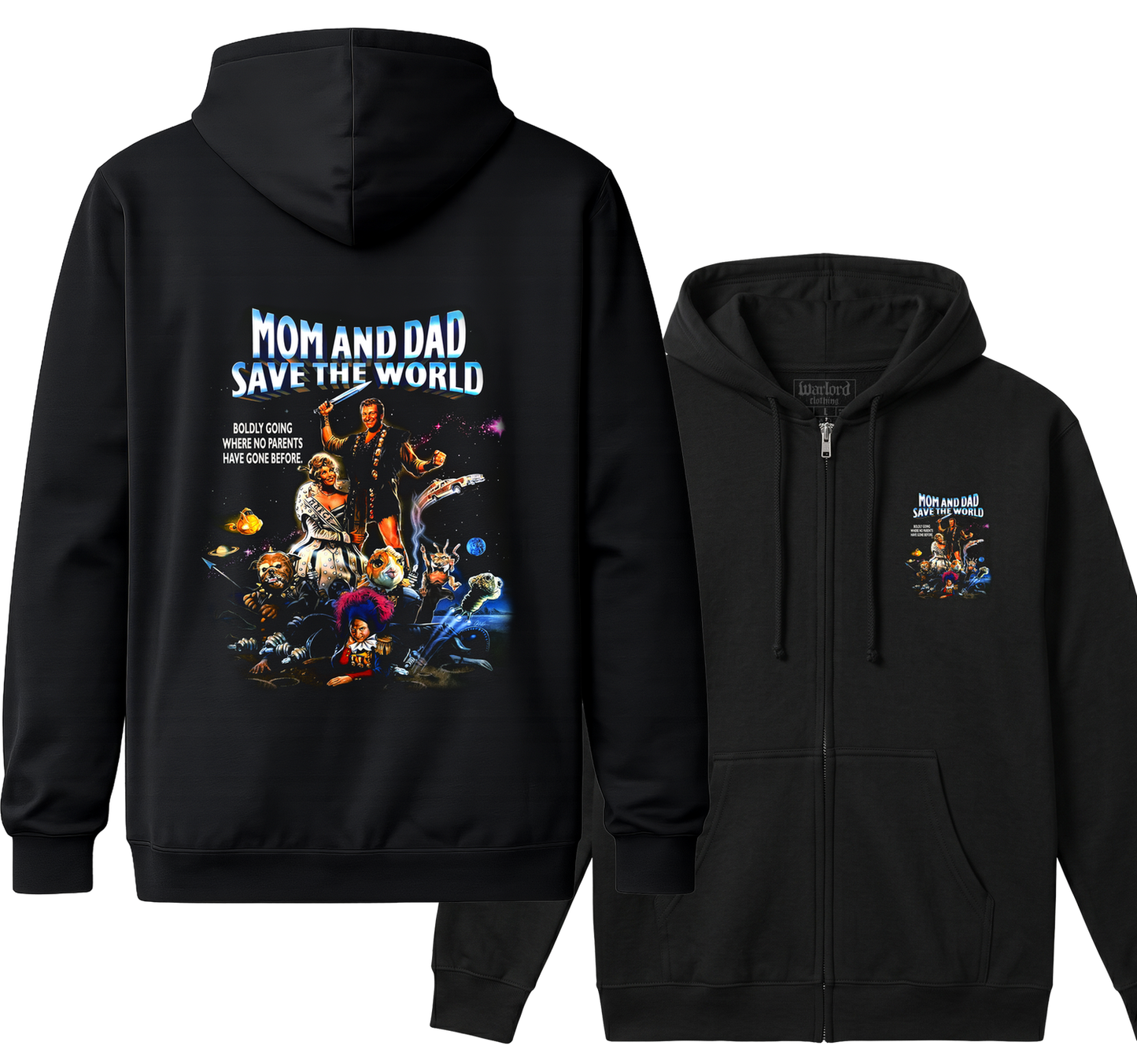 Mom and Dad Save The World - Zipper Hoodie