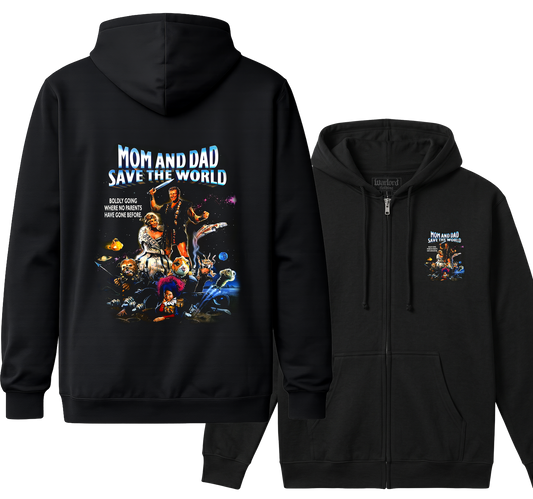 Mom and Dad Save The World - Zipper Hoodie