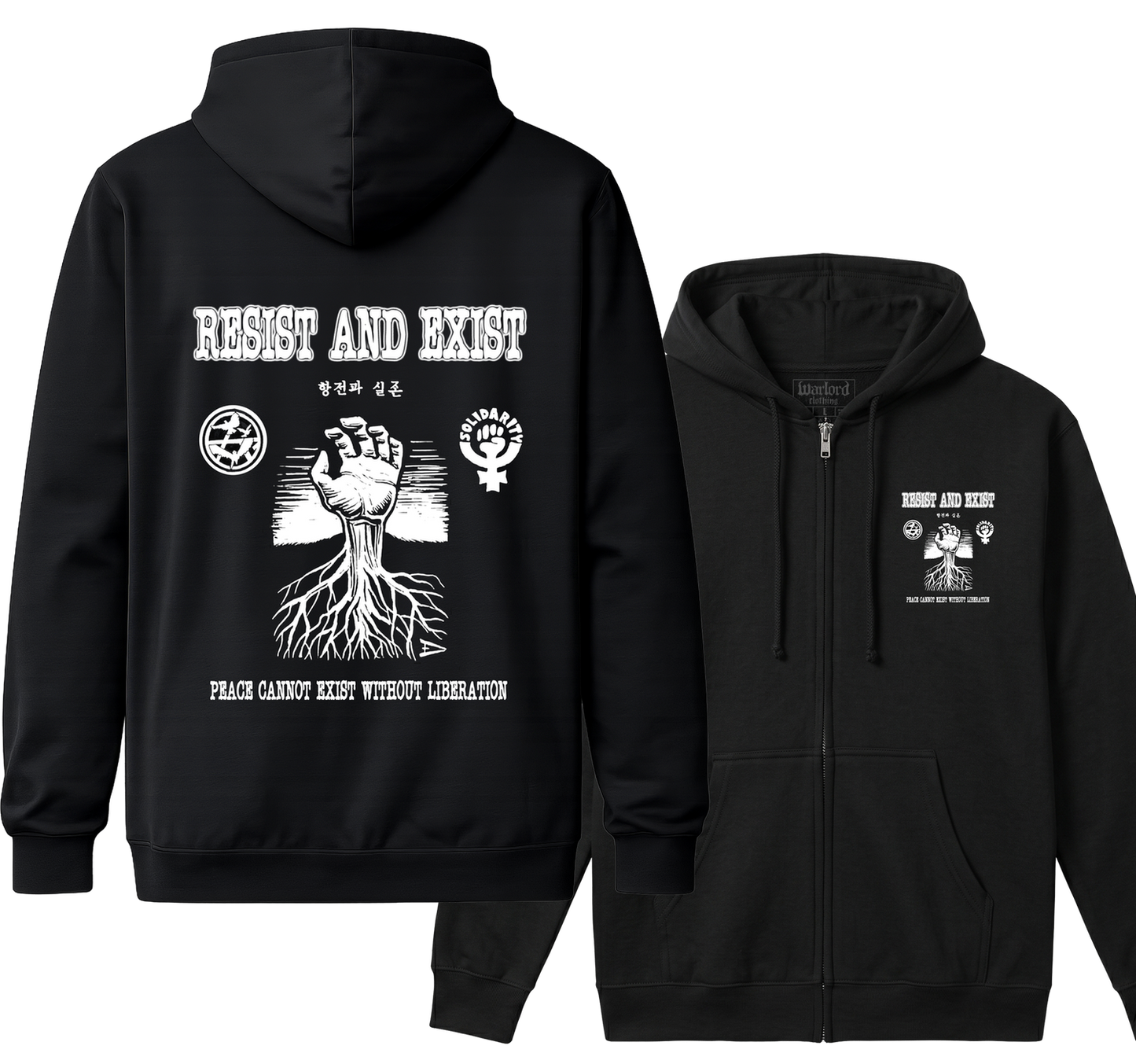 Resist And Exist - Zipper Hoodie