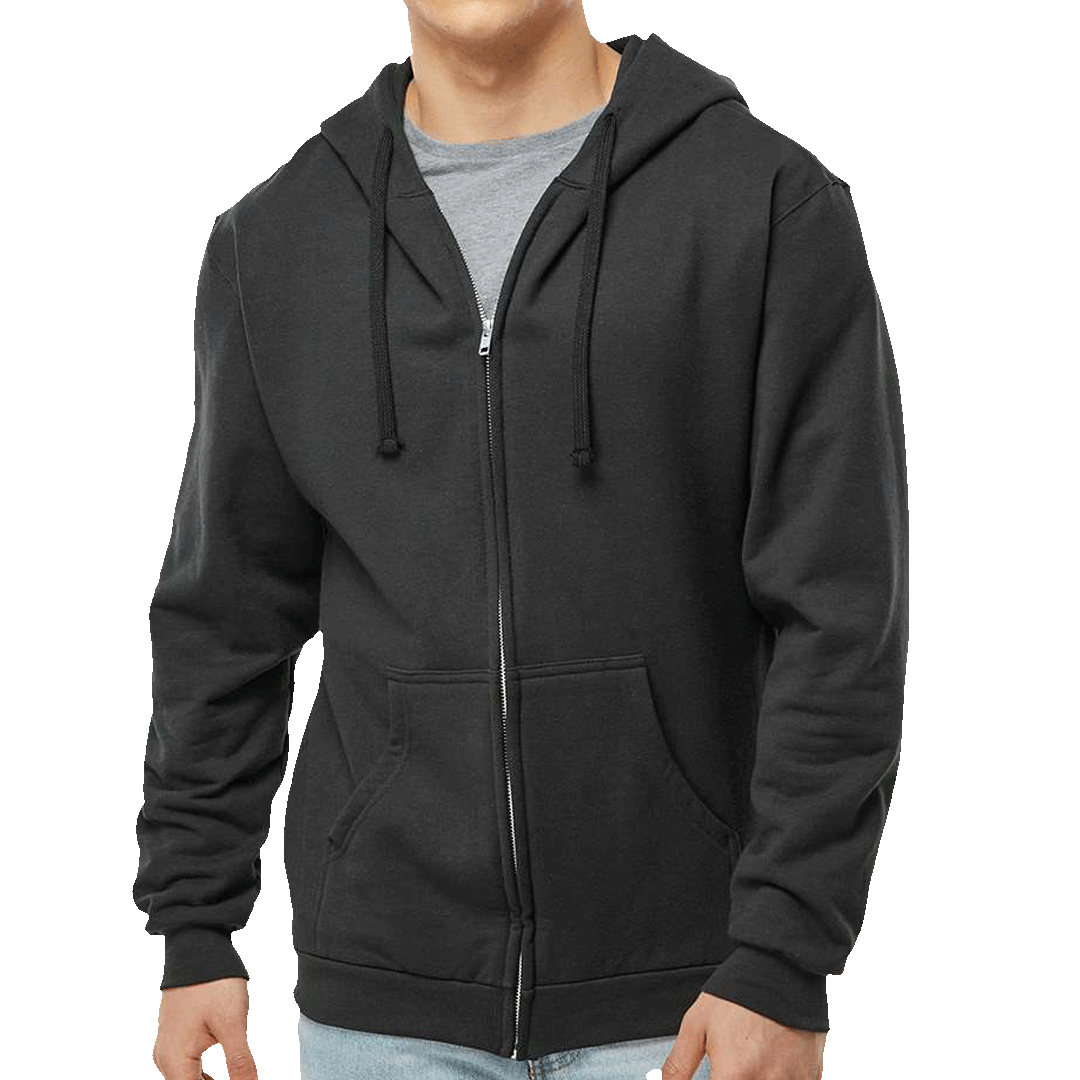 Zipper hoodie front fit