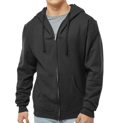 Zipper hoodie front fit