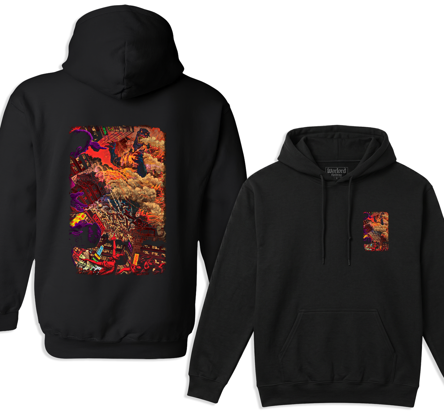 Godzilla Burning - Pullover Hoodie