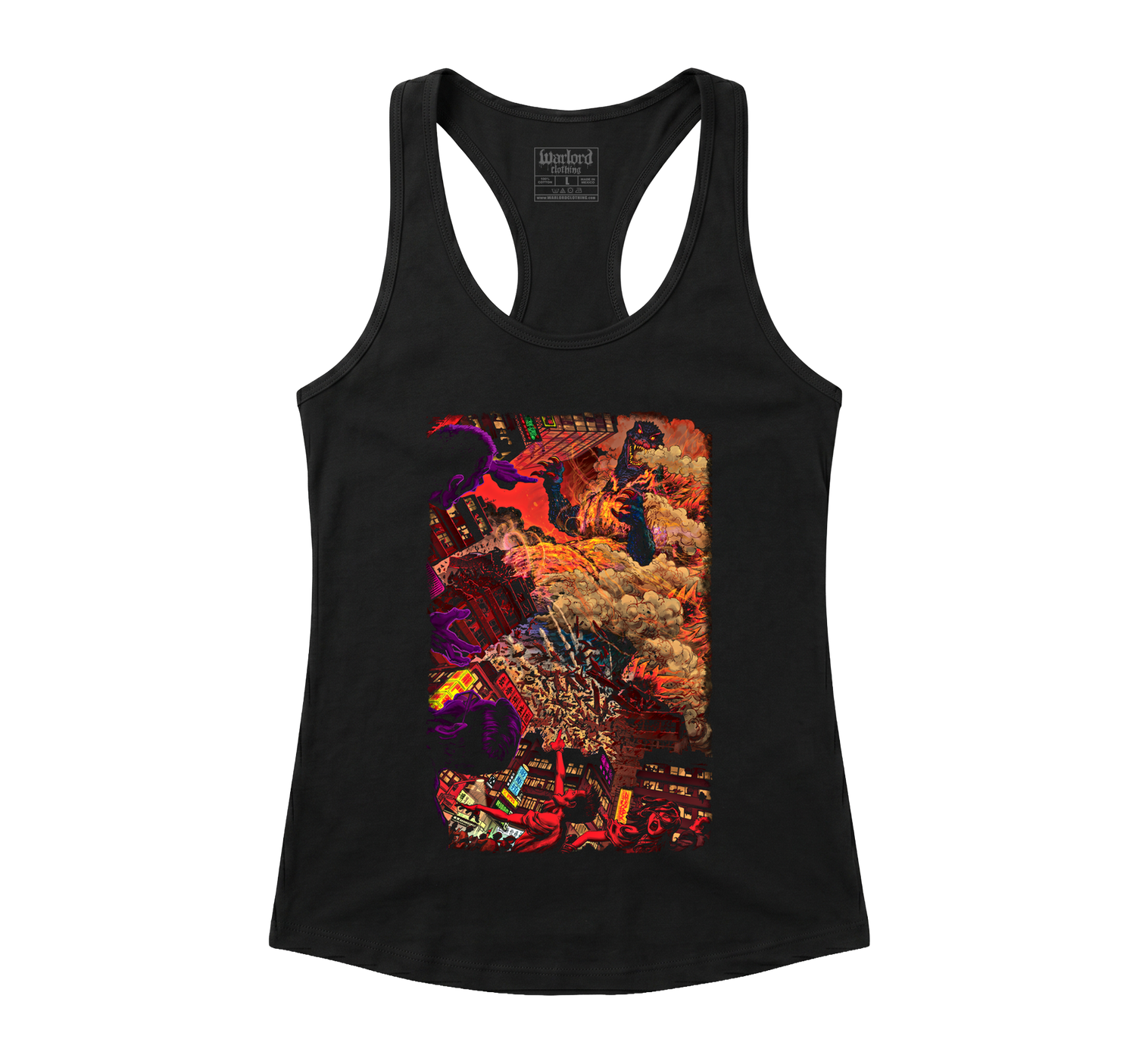 Godzilla Burning - Racerback Tank