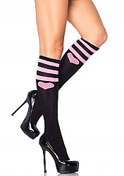 Sweetheart Knee Socks (Black)